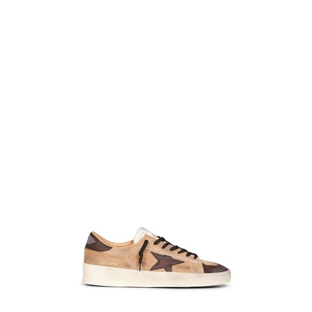 Golden Goose Men Beige Suede Stardan Sneakers